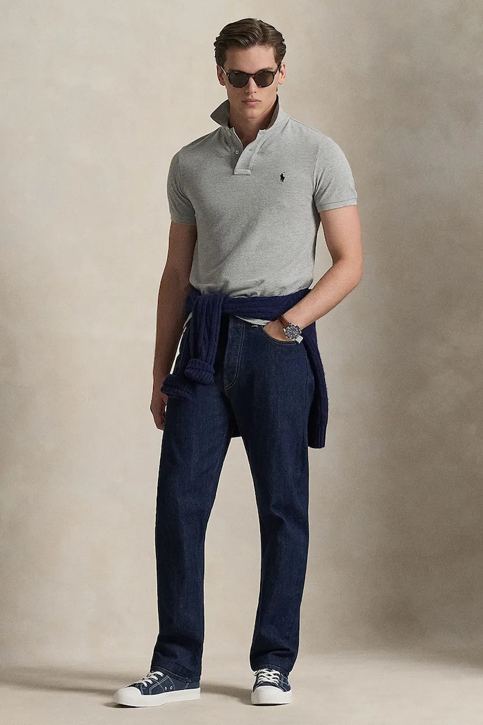 Odzież Polo Ralph Lauren polo bawełniane 710795080 szary