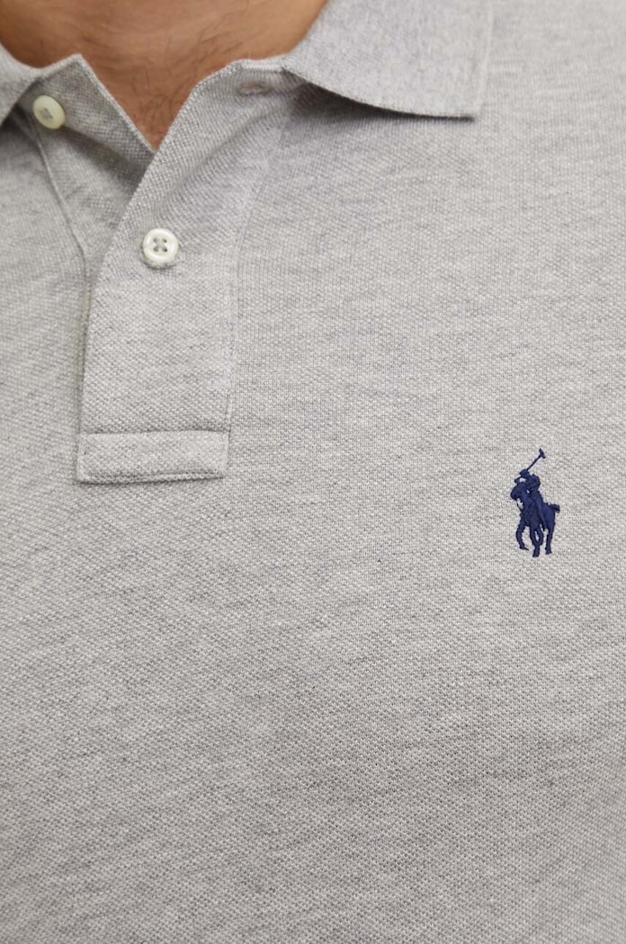Bavlnené polo tričko Polo Ralph Lauren sivá 710795080