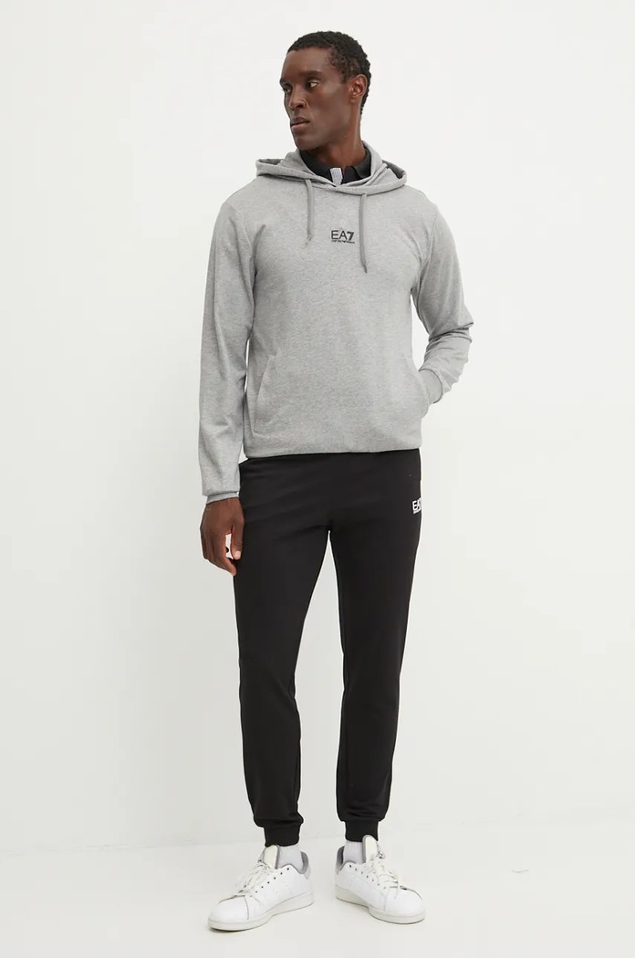 Памучна тениска с яка EA7 Emporio Armani PJOLZ.6DPF09.1200 черен AW24