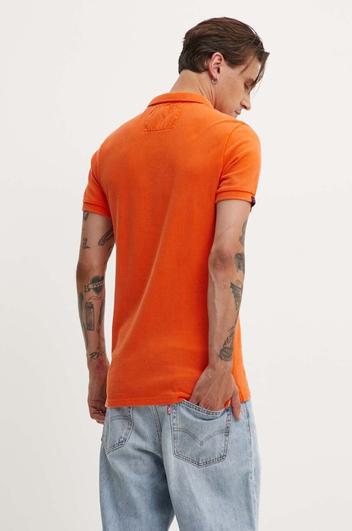 Oblečení Bavlněné polo tričko Superdry M1110396A.TSW oranžová