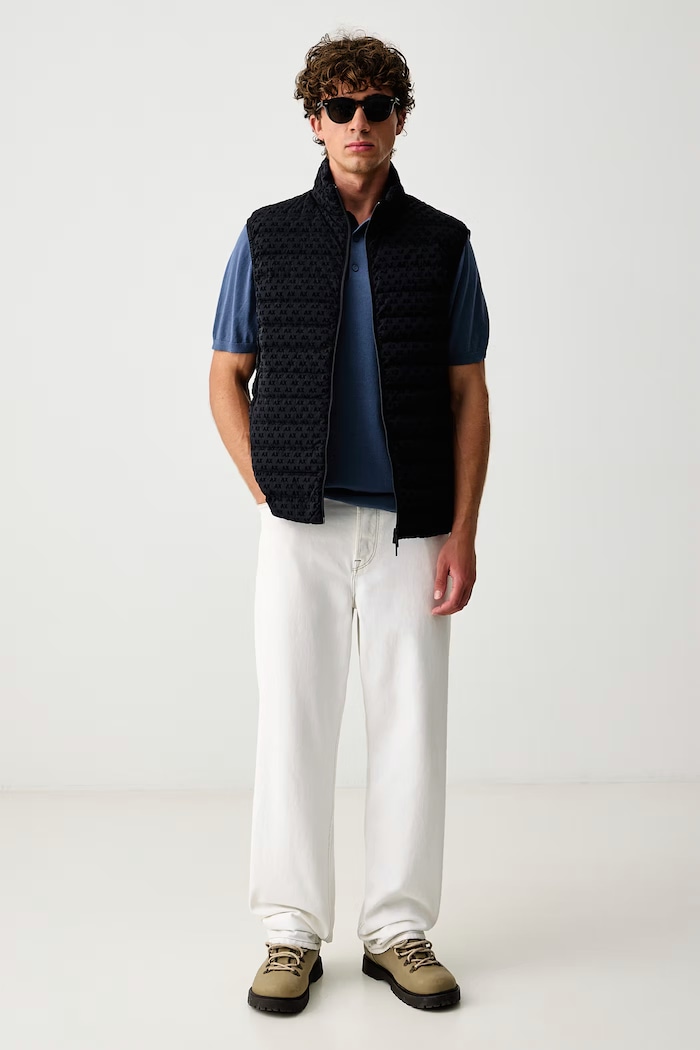 Armani Exchange Polo maglione da uomo in cotone 8NZF5D.ZM3JZ blu AW24