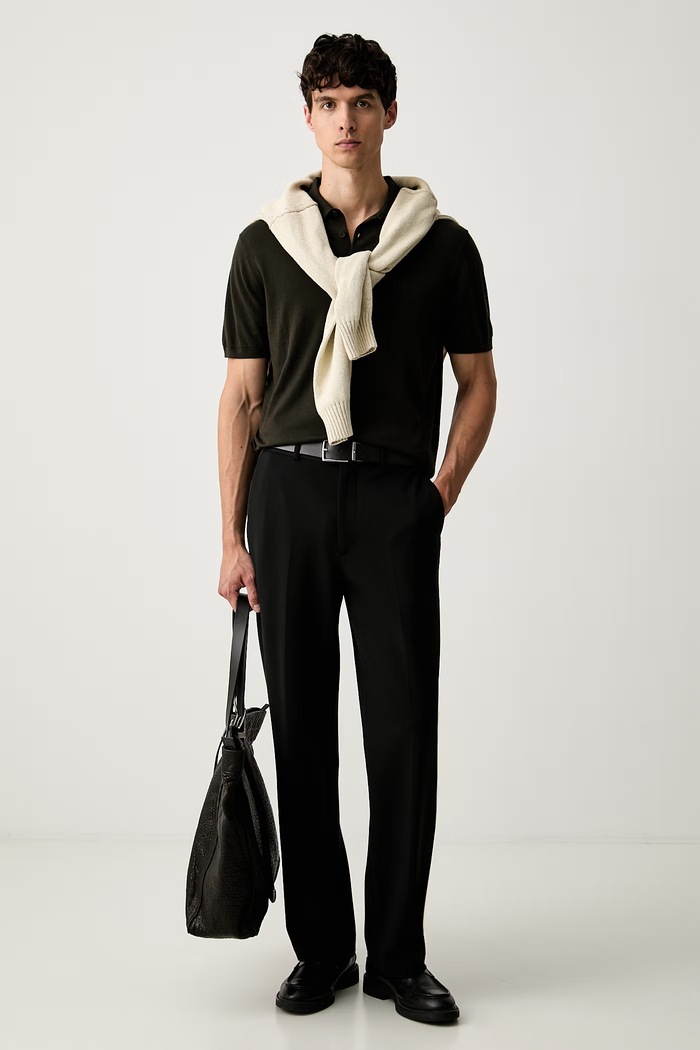 Armani Exchange úpletové polo tričko pánske bavlnené 8NZF5D.ZM3JZ zelená AW24