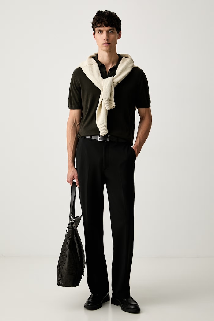 Armani Exchange úpletové polo tričko pánske bavlnené 8NZF5D.ZM3JZ zelená AW24