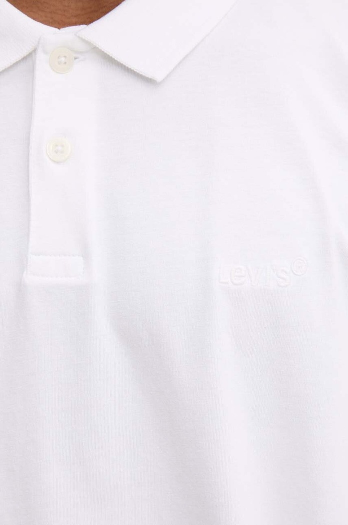 Bavlnené polo tričko Levi's A6735 biela