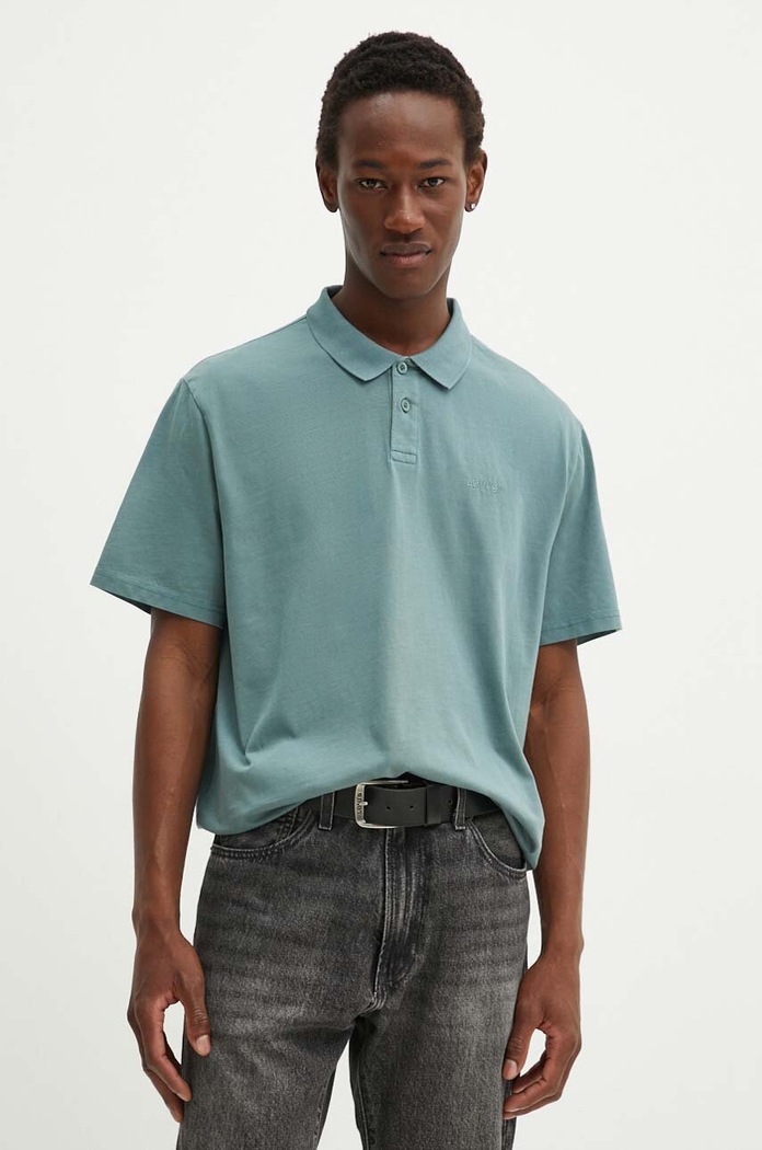 Levi's polo bawełniane bawełna niebieski A6735