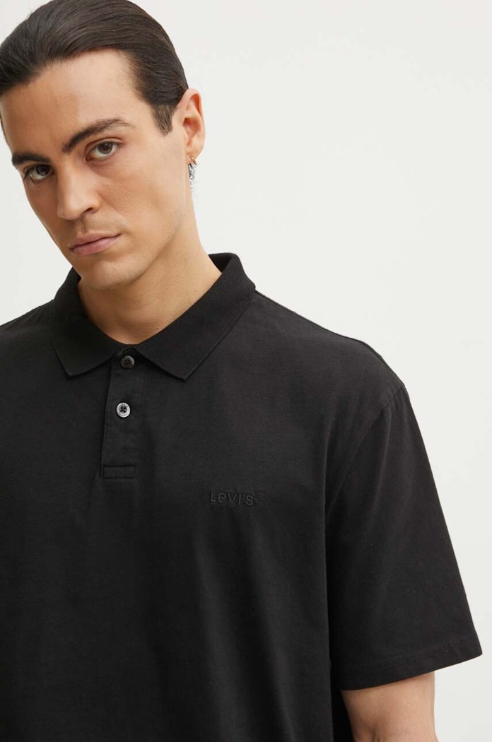 Odzież Levi's Polo bawełniane A6735 czarny