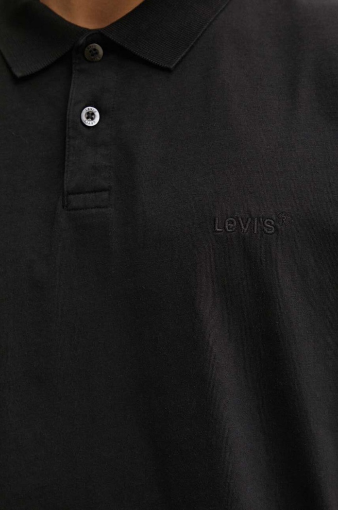 Polo bawełniane Levi's A6735 czarny