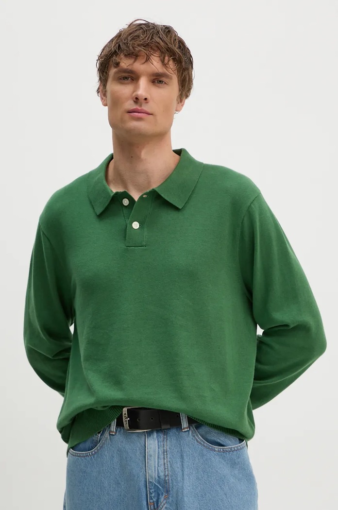 Bavlněný svetr Levi's směs zelená A8623