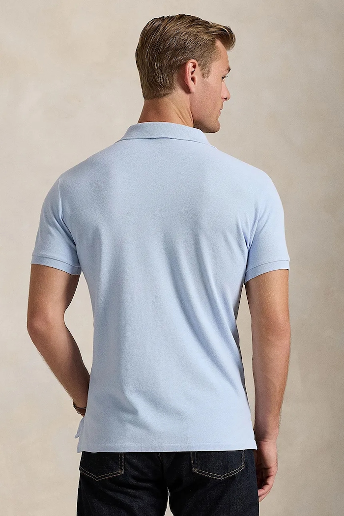 Βαμβακερό μπλουζάκι πόλο Polo Ralph Lauren 710938137 μπλε SS25