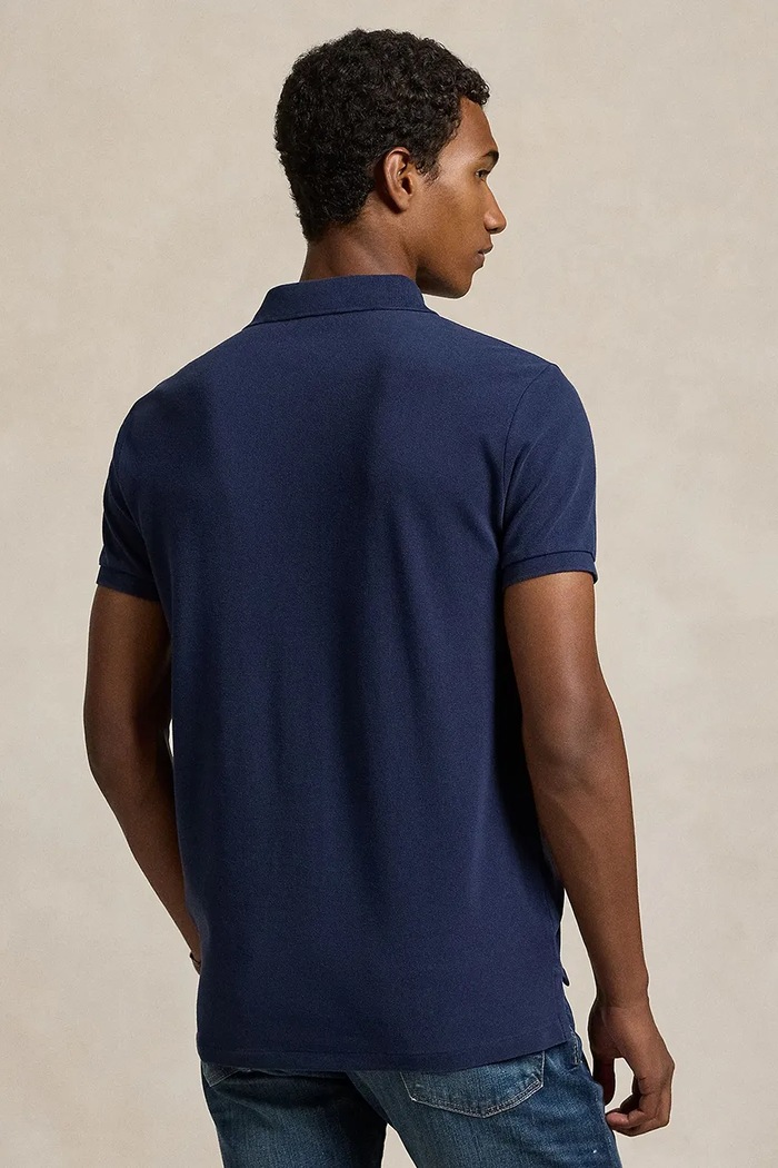 Бавовняне поло Polo Ralph Lauren 710938137 темно-синій SS25