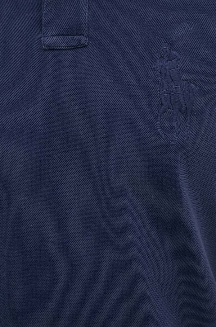 Pamučna polo majica Polo Ralph Lauren 710938137 mornarsko plava