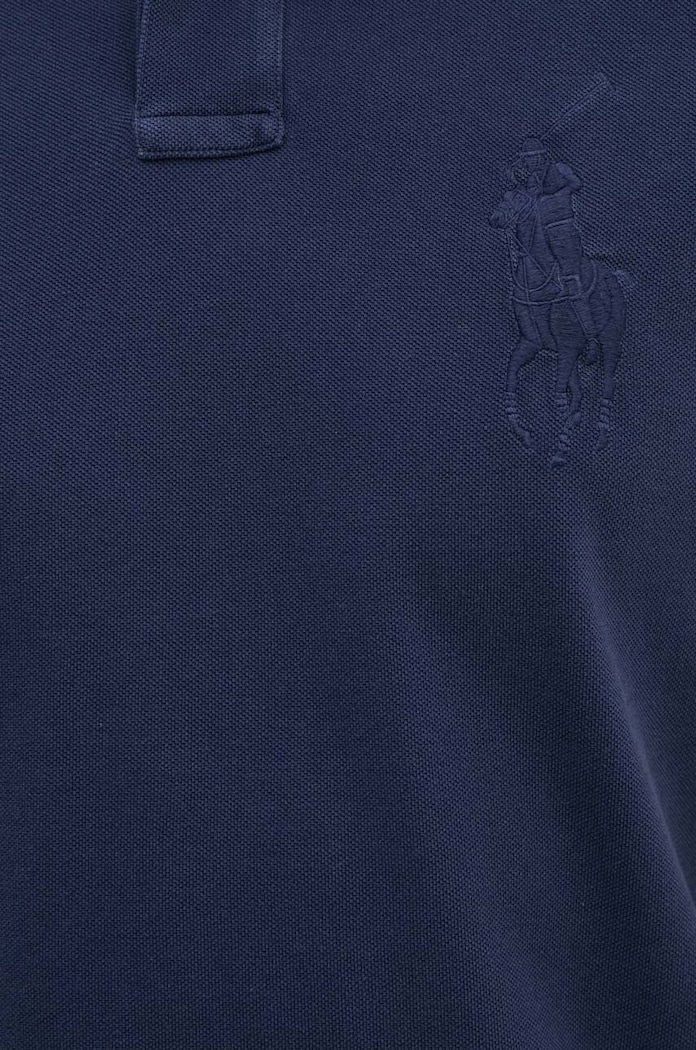 Pamučna polo majica Polo Ralph Lauren 710938137 mornarsko plava