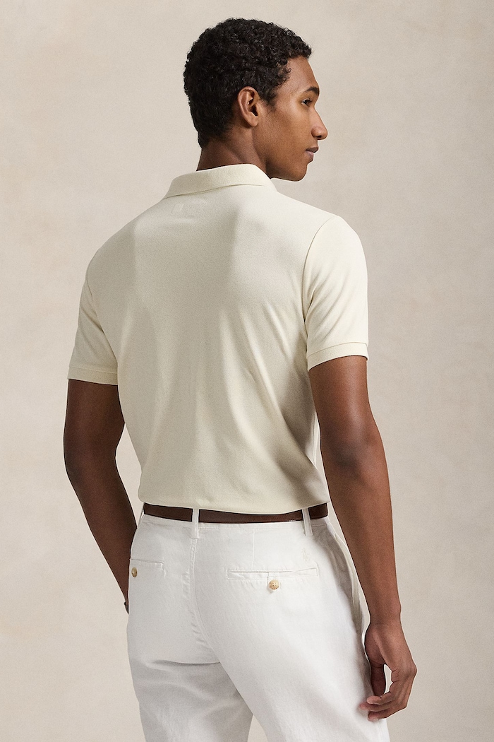 Polo Ralph Lauren Polo męskie bawełniane z elastanem 710941439 beżowy SS26