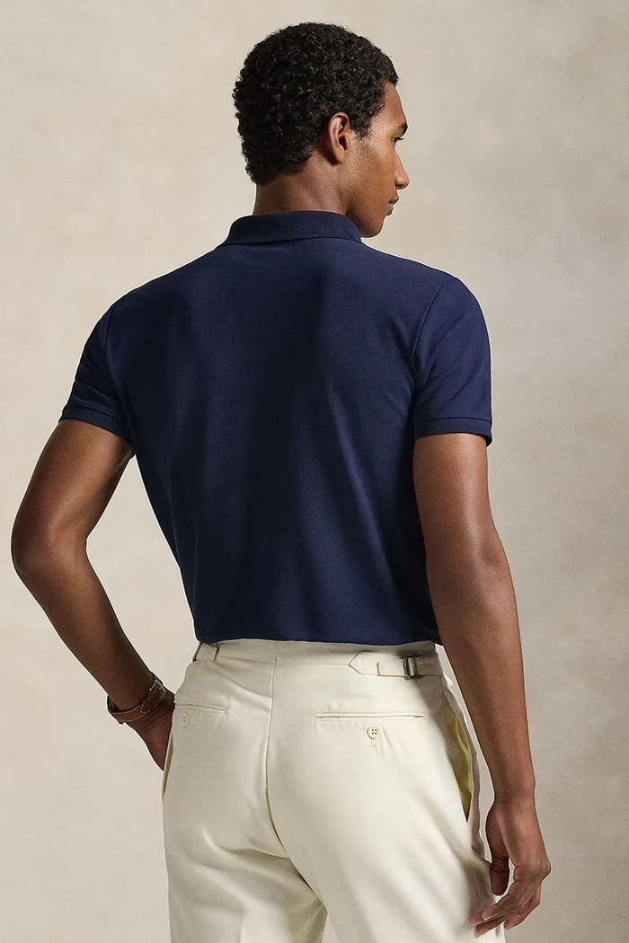 Polo Ralph Lauren polo pentru bărbați din bumbac cu elastan 710941439 bleumarin SS26