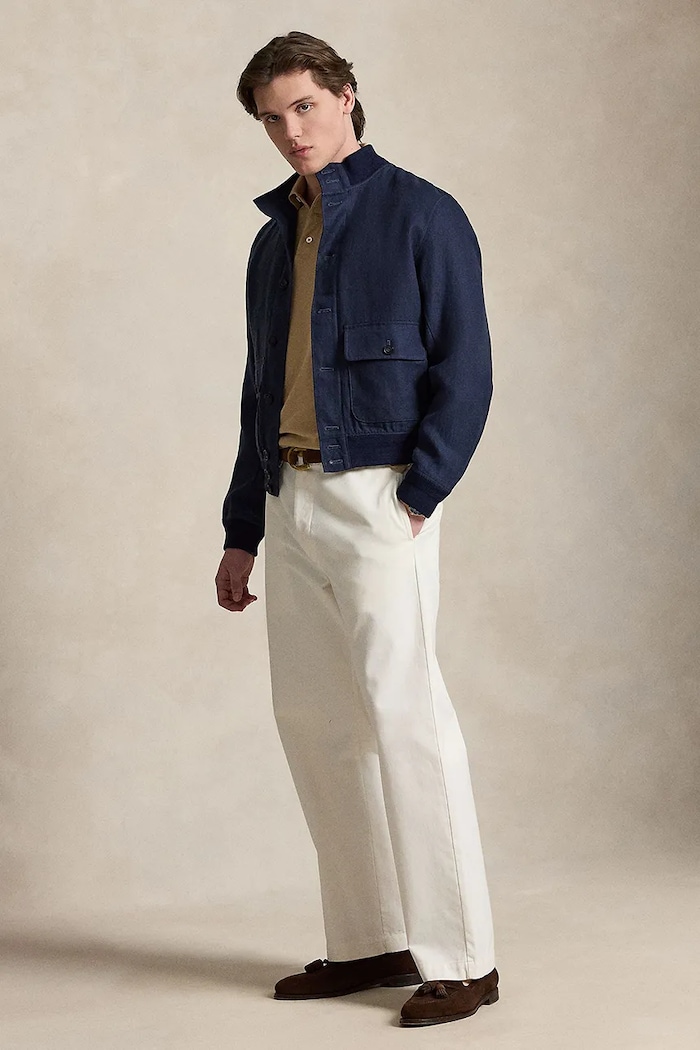 Odzież Polo Ralph Lauren polo bawełniane z elastanem męskie 710941439 beżowy