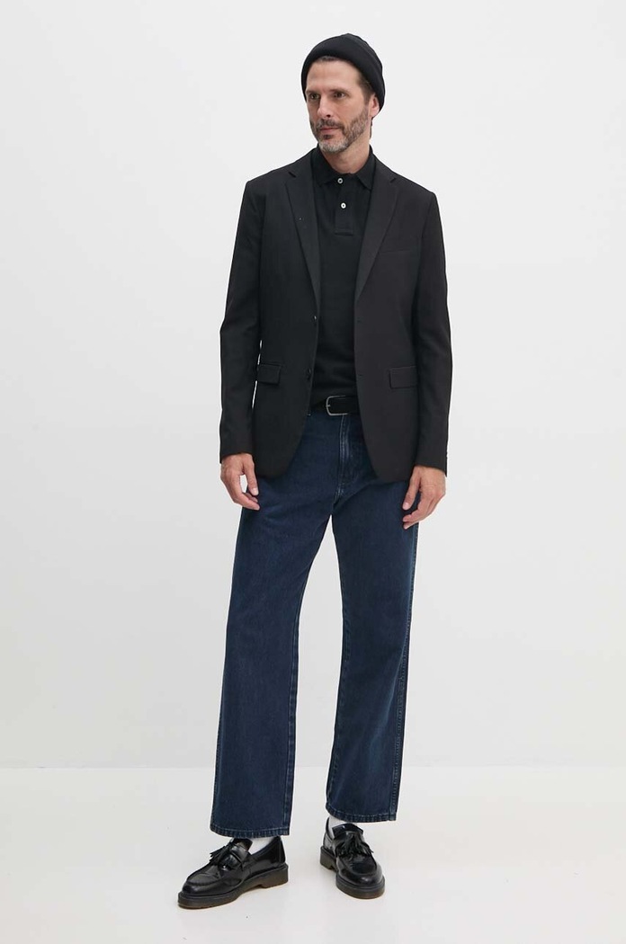 Bombažen polo Polo Ralph Lauren 710953336 črna AW24