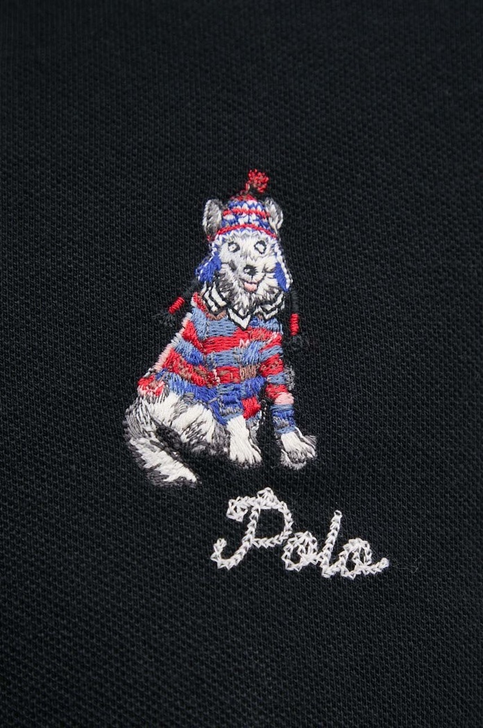 Bombažen polo Polo Ralph Lauren 710953336 črna