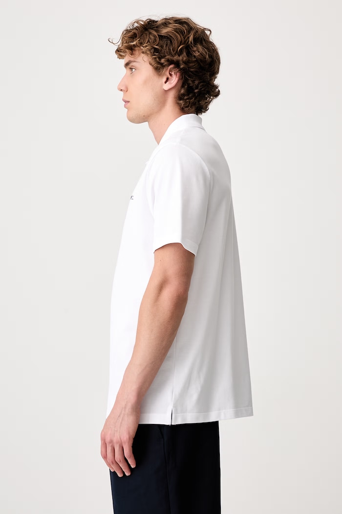A.P.C. Polo tričko pánske bavlnené polo standard GOTS COGWZ.H26342 biela SS26