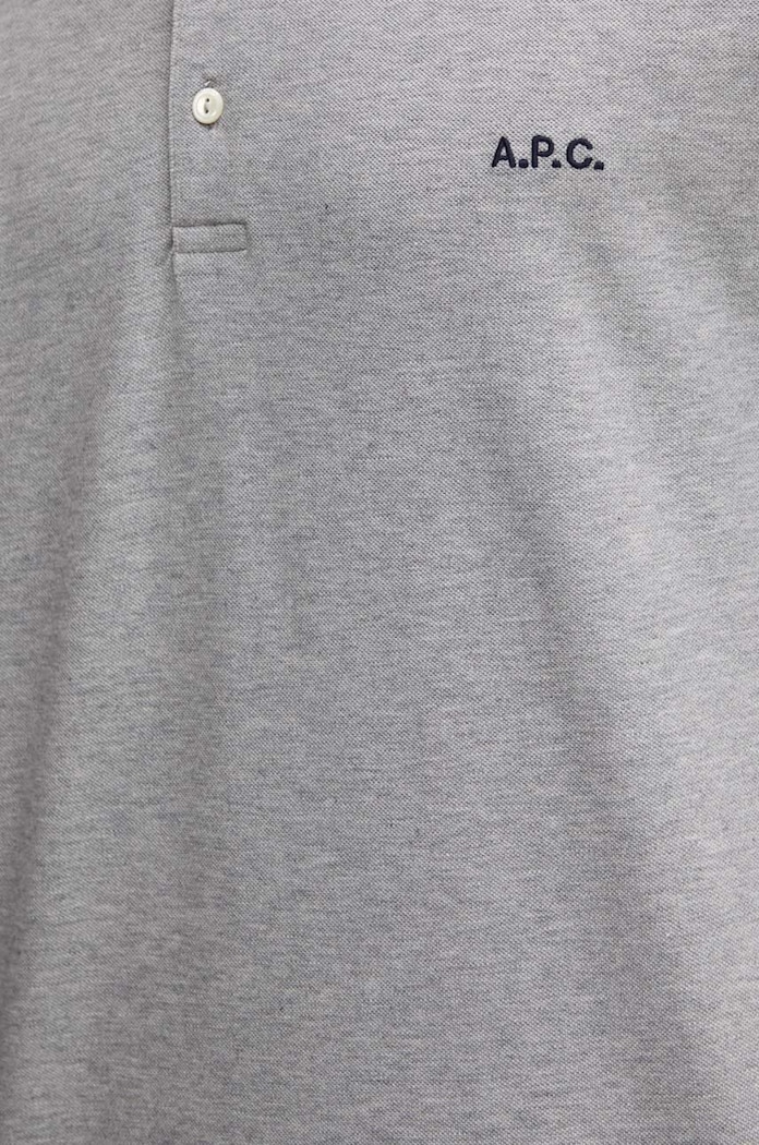 A.P.C. polo pánské bavlněné standard GOTS COGWZ.H26342 šedá