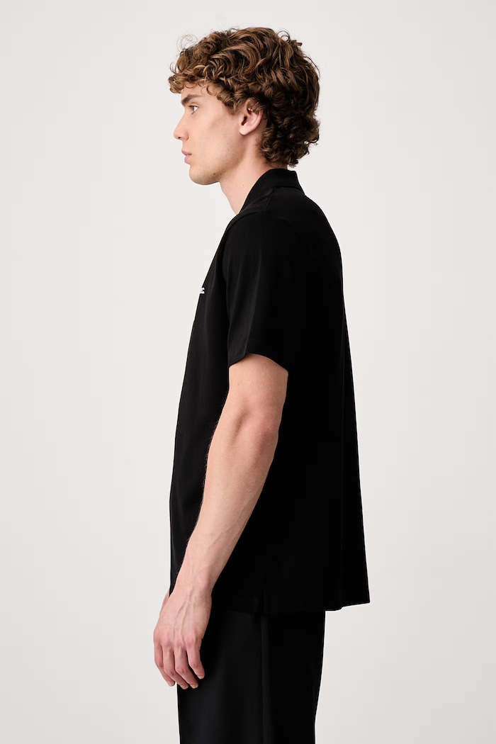 A.P.C. polo tričko pánske bavlnené polo standard GOTS COGWZ.H26342 čierna SS26