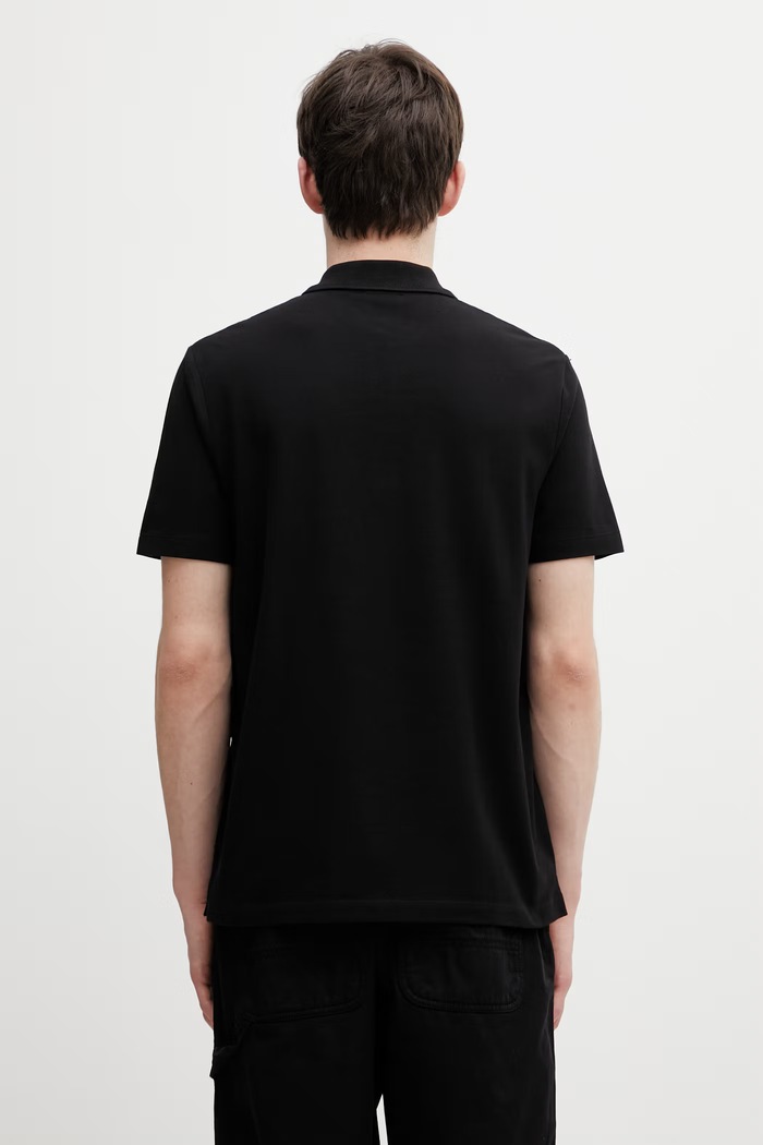 Дрехи A.P.C. polo standard GOTS тениска с яка памучна мъжка COGWZ.H26342 черен