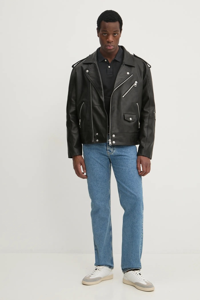 Pepe Jeans Bavlněné tričko s dlouhým rukávem Pepe Jeans NEW OLIVER GD LS PM542213 černá SS25