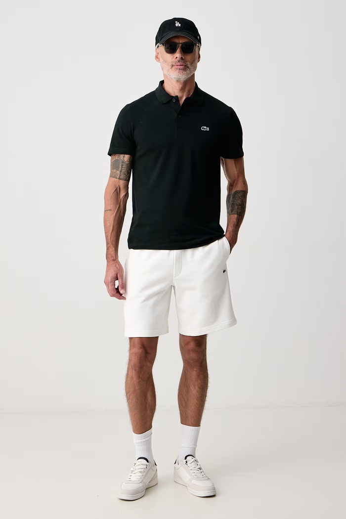 Lacoste Polo męskie z bawełną DH5522 zielony SS26