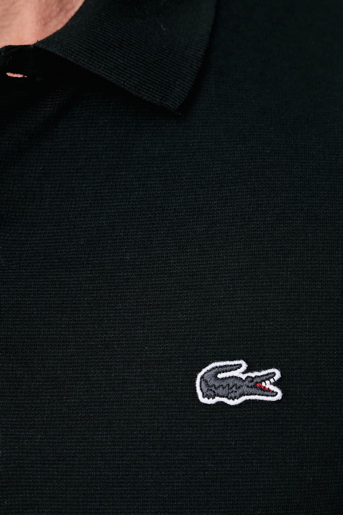 Polo męskie z bawełną Lacoste zielony DH5522