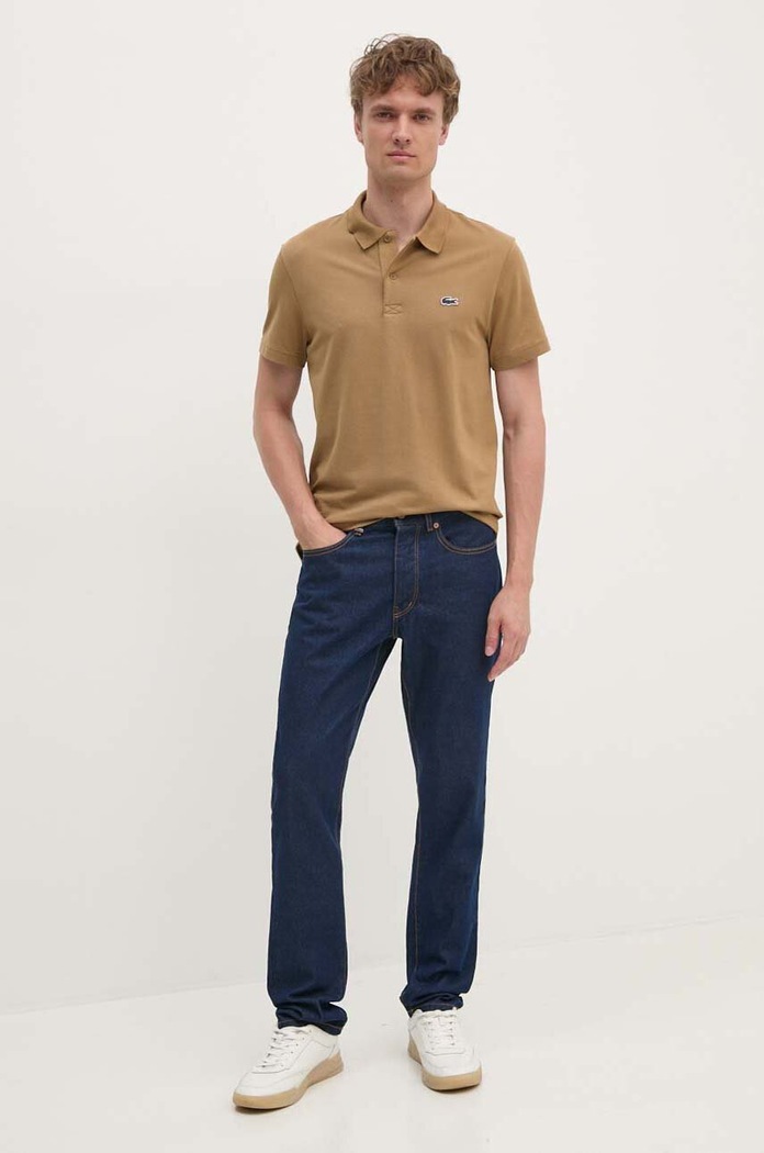 Lacoste polo DH5522 brązowy SS26