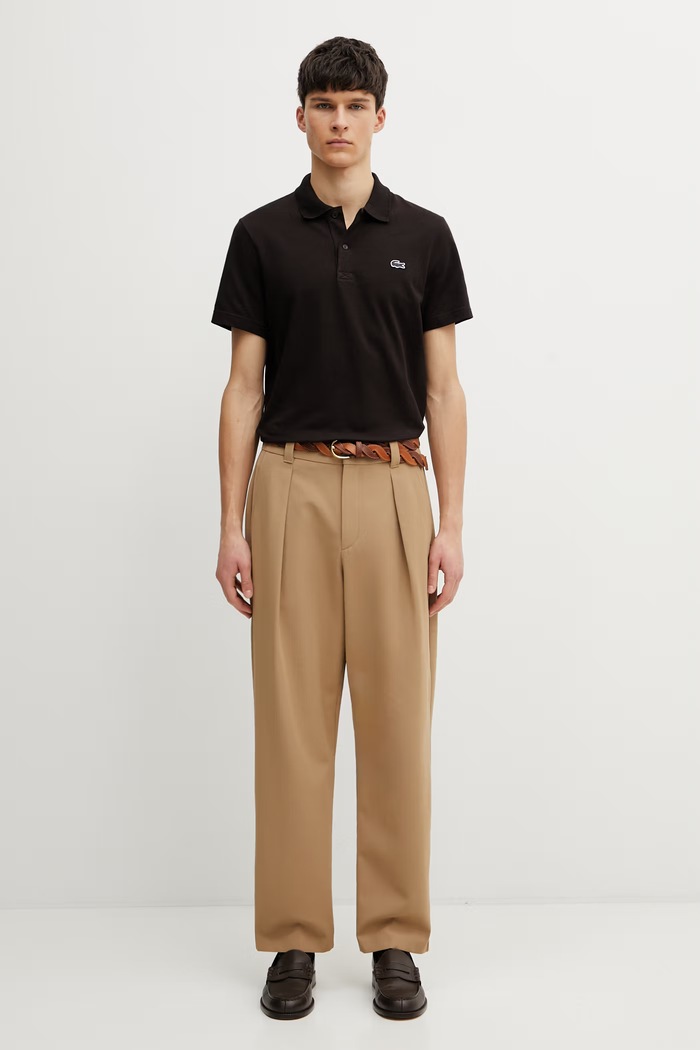 Lacoste tricou polo DH5522 maro