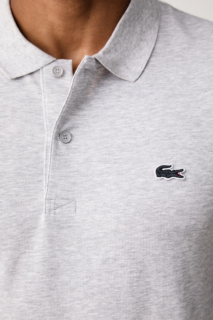 Lacoste polo majica moška z bombažem DH5522 siva
