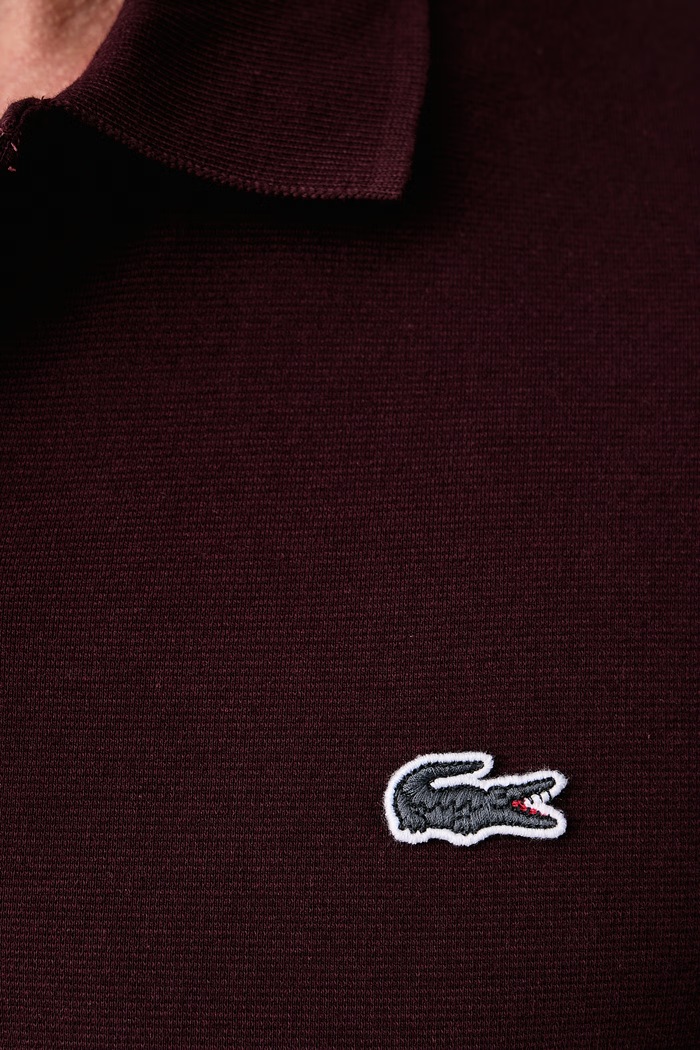 Polo męskie z bawełną Lacoste bordowy DH5522