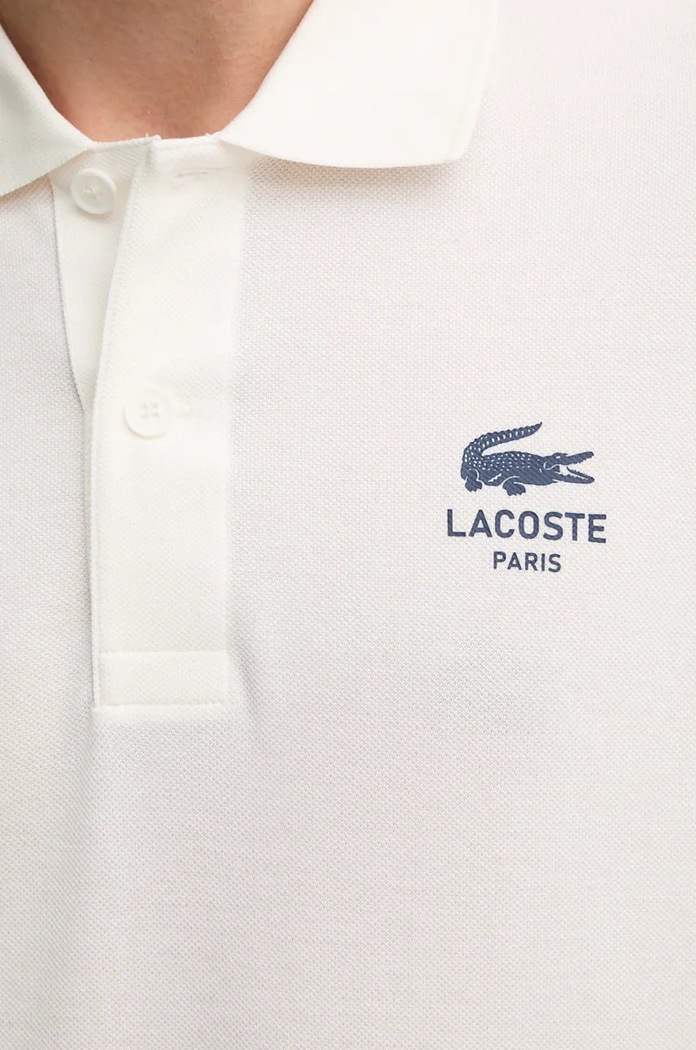 Βαμβακερό μπλουζάκι πόλο Lacoste PH2723 μπεζ