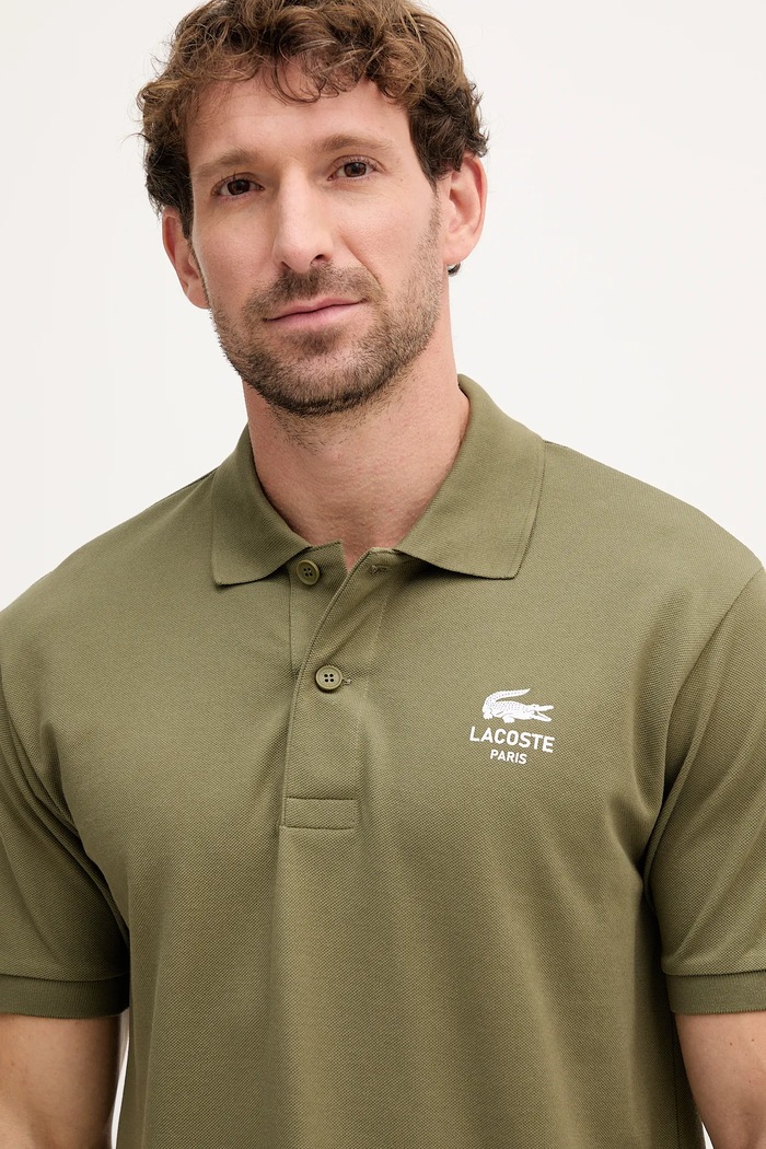 Bavlnené polo tričko Lacoste zelená PH2723