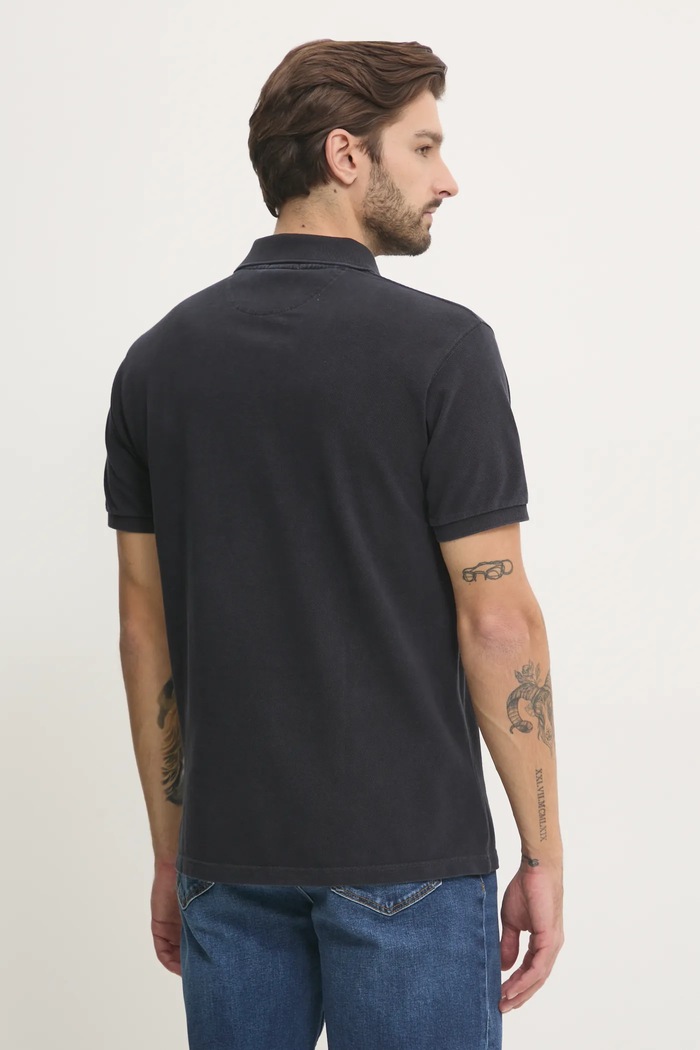 Îmbrăcăminte Lacoste polo de bumbac PH2857 negru