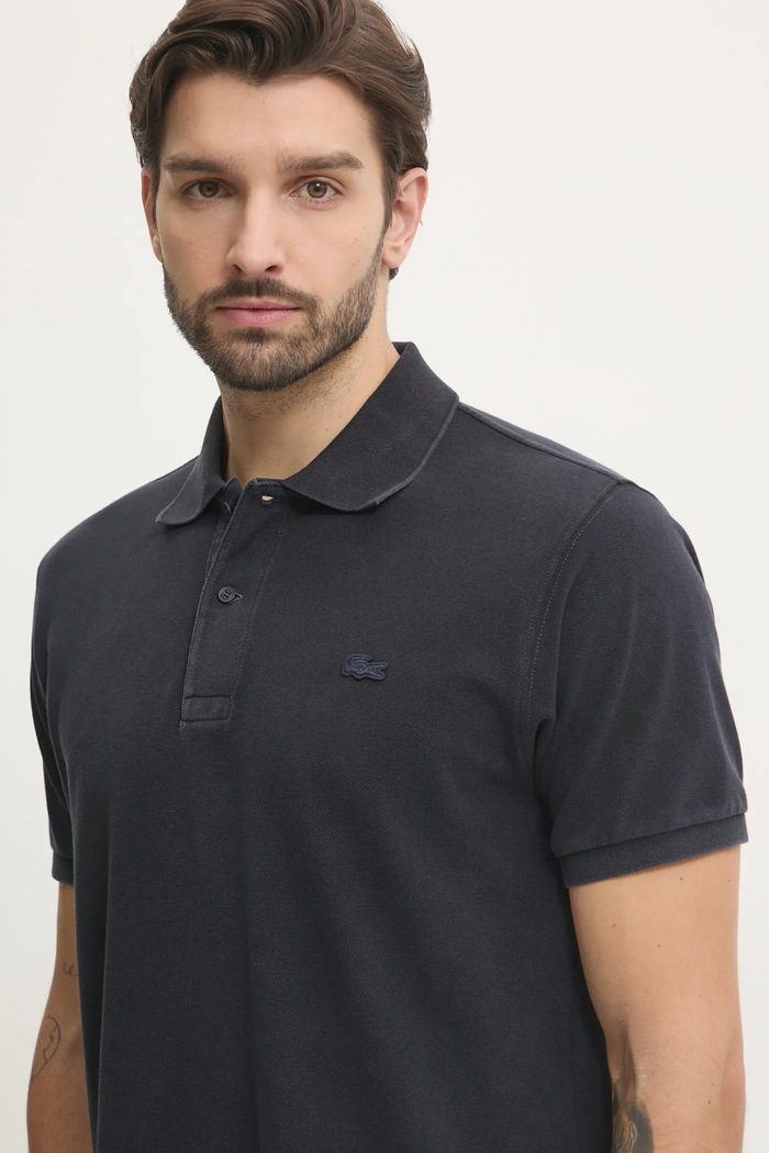 Lacoste polo de bumbac negru PH2857