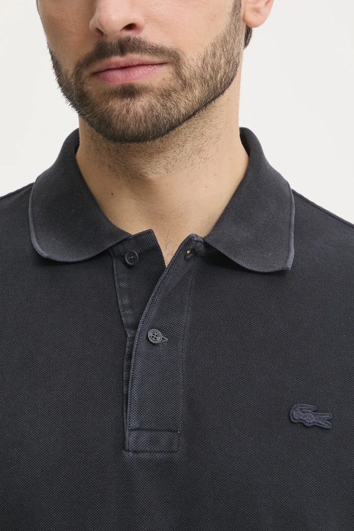 Lacoste polo de bumbac PH2857 negru