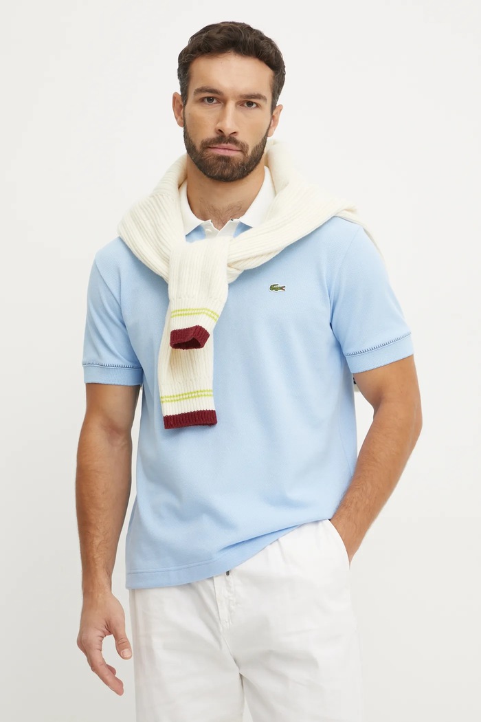 Lacoste polo de bumbac regular albastru PH3760
