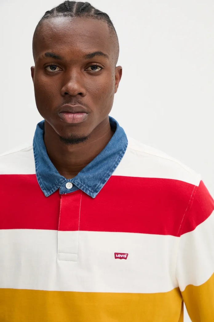 Longsleeve din bumbac Levi's A3120 bej