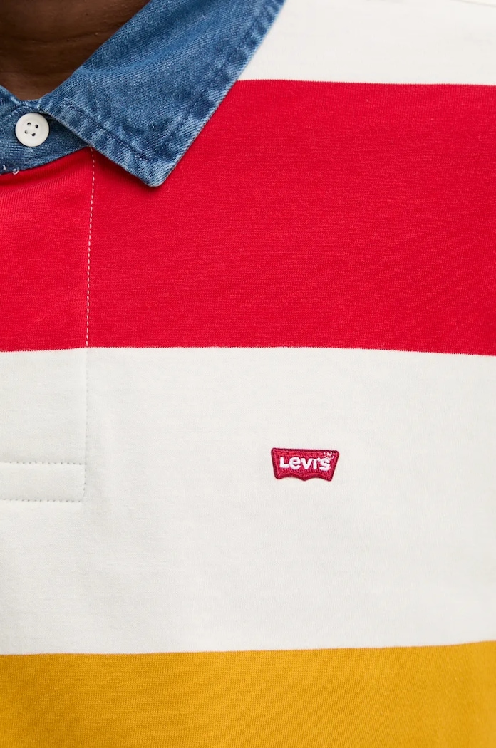 Longsleeve din bumbac Levi's bej A3120