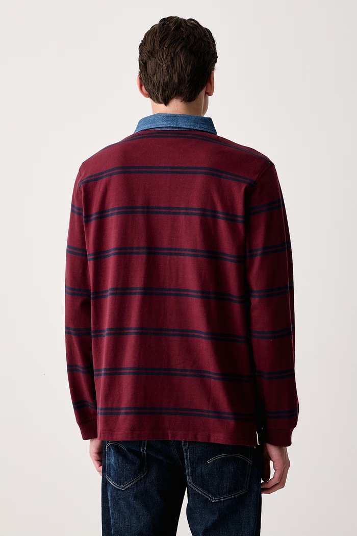 Oblačila Levi's Majica z dolgimi rokavi moška bombažna CLASSIC LS RUGBY A3120 bordo