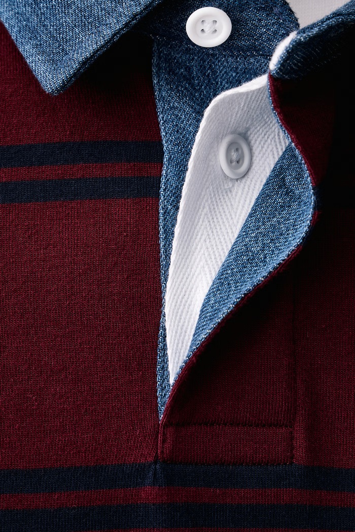 Majica z dolgimi rokavi moška bombažna CLASSIC LS RUGBY Levi's bordo A3120