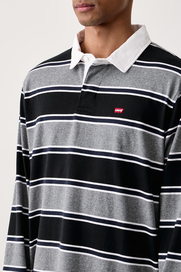 Μακρυμάνικο ανδρικό βαμβακερό CLASSIC LS RUGBY Levi's A3120 γκρί