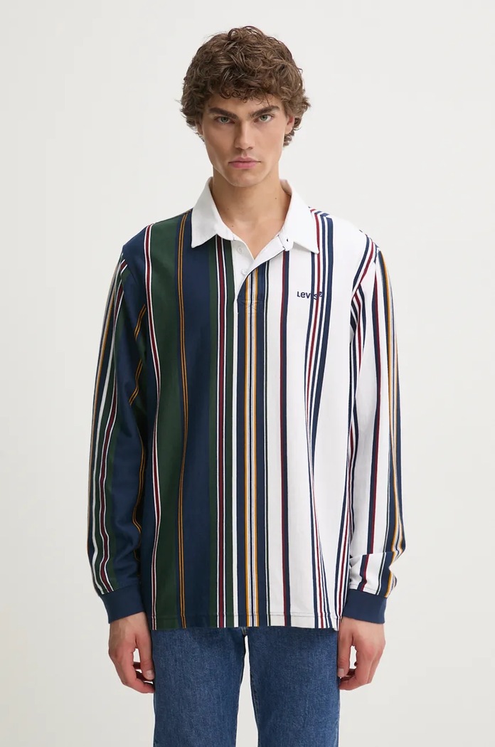 Levi's longsleeve din bumbac cu modele multicolor A4845