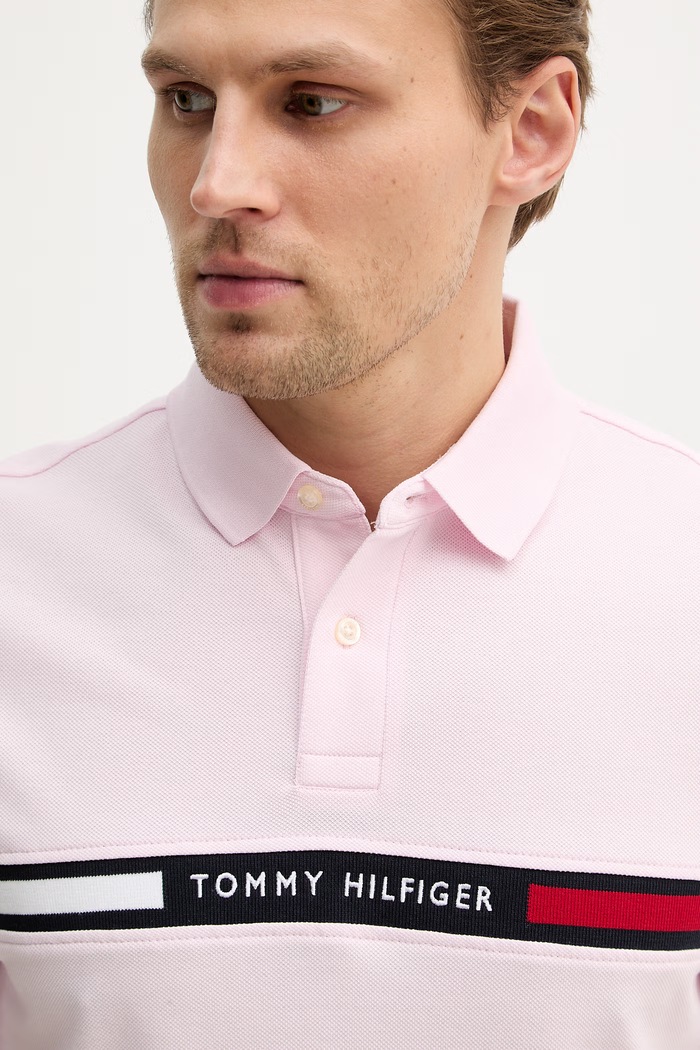 Polo tričko Tommy Hilfiger růžová MW0MW38130