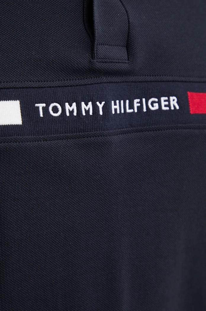 Тениска с яка Tommy Hilfiger MW0MW38130 тъмносин