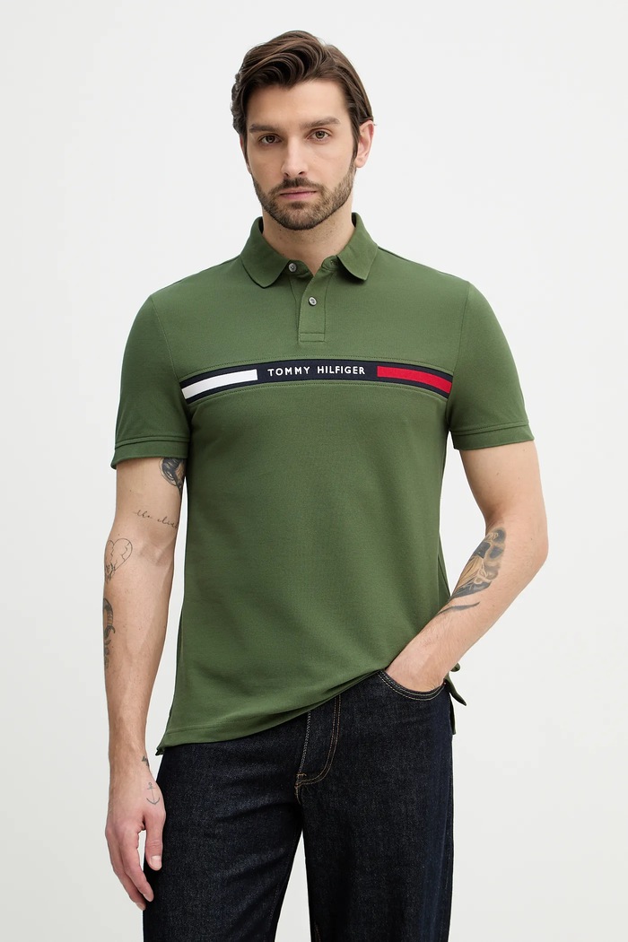 Polo tričko Tommy Hilfiger zelená MW0MW38130
