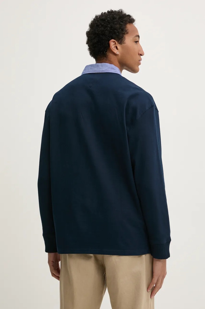 Oblečení Bavlněné tričko s dlouhým rukávem Tommy Jeans DM0DM19620 námořnická modř