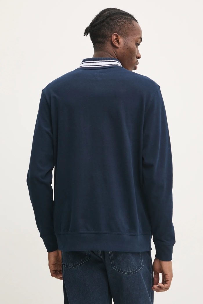 Oblečení Bavlněné tričko s dlouhým rukávem Tommy Jeans DM0DM20100 námořnická modř