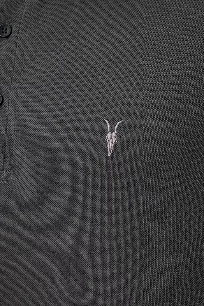 AllSaints Polo tričko pánske bavlnené M075PB sivá